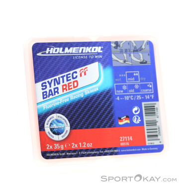 Holmenkol Syntec FF Bar 2x35g red Heisswachs-Rot-One Size