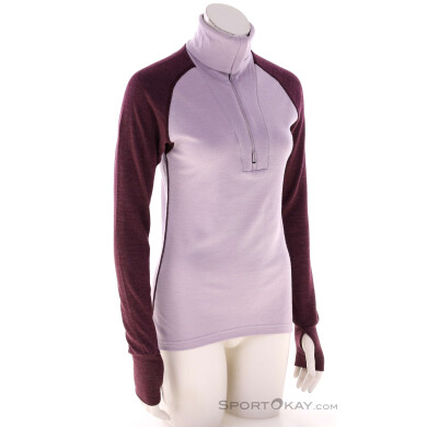Devold Expedition Merino Silk Zip Damen Funktionsshirt-Pink-Rosa-S