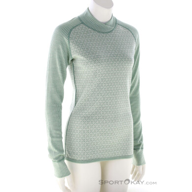 Devold Kvitegga Merino 230 Cross Neck Damen Funktionsshirt-Hell-Grün-M