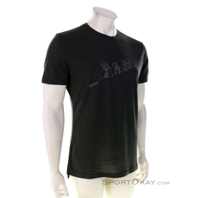 Super Natural Hiking Tee Herren T-Shirt-Schwarz-M