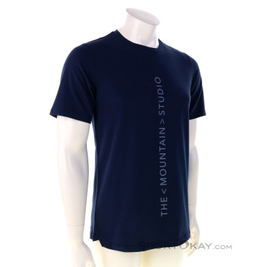 The Mountain Studio Studio Vertical Logo T-Shirt-Dunkel-Blau-S