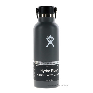 Hydro Flask 18oz Standard Mouth 532ml Thermosflasche-Grau-One Size