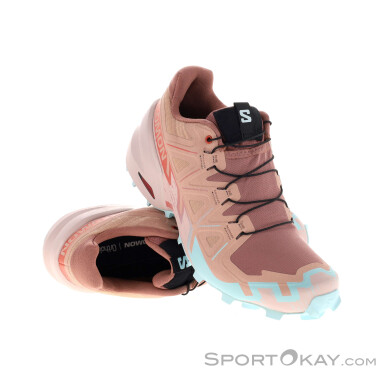 Salomon Speedcross 6 Damen Traillaufschuhe-Pink-Rosa-6