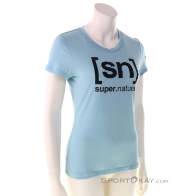 Super Natural Essential I.D. Tee Damen T-Shirt-Hell-Blau-M