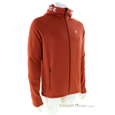 Peak Performance Rider Zip Hood Herren Sweater-Orange-XXL