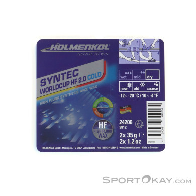 Holmenkol Syntec Worldcup HF 2.0 Cold 2x35g Wachs-Blau-One Size