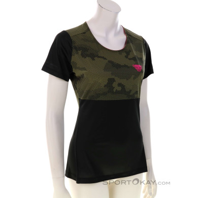 Dynafit Trail Graphic Damen T-Shirt-Oliv-Dunkelgrün-XL