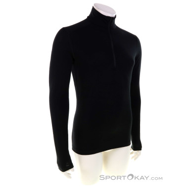 Icebreaker 200 Oasis LS Half Zip Herren Funktionsshirt-Schwarz-M