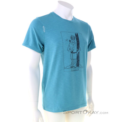 Chillaz Homo Mons Sportivus Herren T-Shirt-Hell-Blau-M
