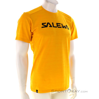 Salewa Puez Hybrid 2 Dry SS Mens T-Shirt-Gelb-M