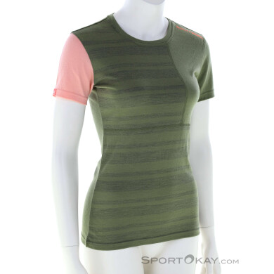 Ortovox 185 Rock‘N‘Wool Damen Funktionsshirt-Oliv-Dunkelgrün-L