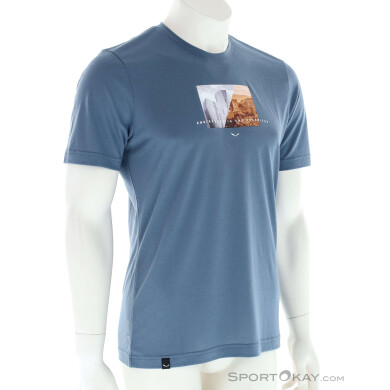 Salewa Pure Design Dry Herren T-Shirt-Blau-M