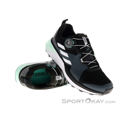 adidas Terrex Two Boa Damen Traillaufschuhe-Schwarz-6,5