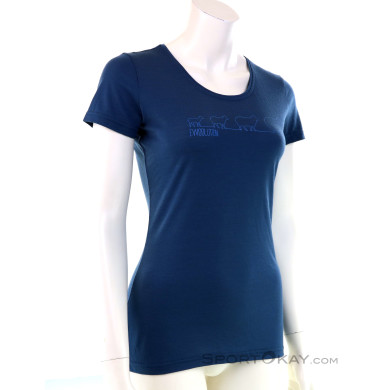 Ortovox 150 Cool Ewoolution TS Damen T-Shirt-Blau-XS