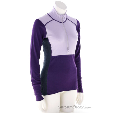 Devold Lauparen Merino 190 Zip Damen Funktionsshirt-Lila-S