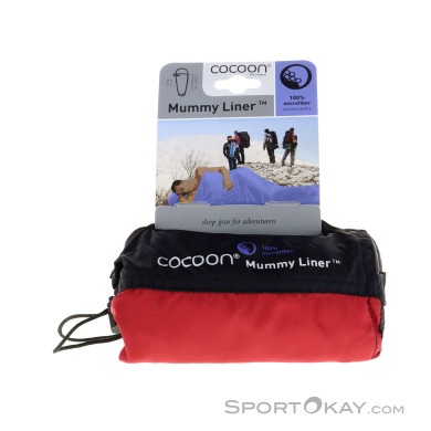 Cocoon Mummy Liner Mikrofaser Schlafsack-Rot-One Size