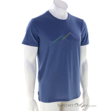 Icebreaker Merino 150 Tech Lite III Peak Glow Herren T-Shirt-Blau-XL