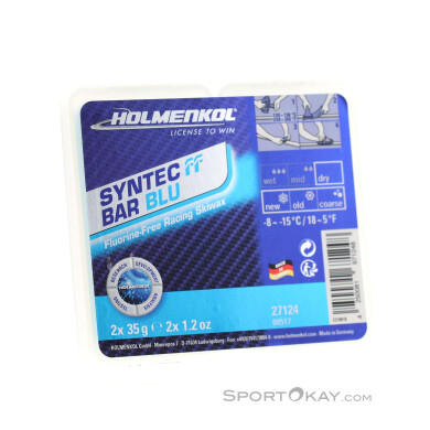Holmenkol Syntec FF Bar 2x35g blue Heisswachs-Blau-One Size