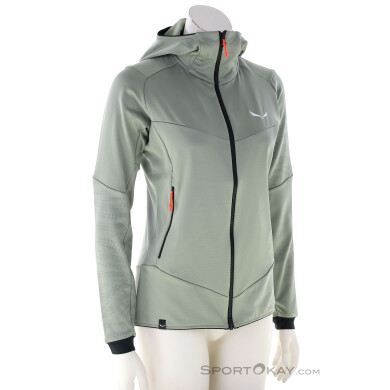 Salewa Sella Crevasse Hooded Damen Fleecejacke-Grau-40