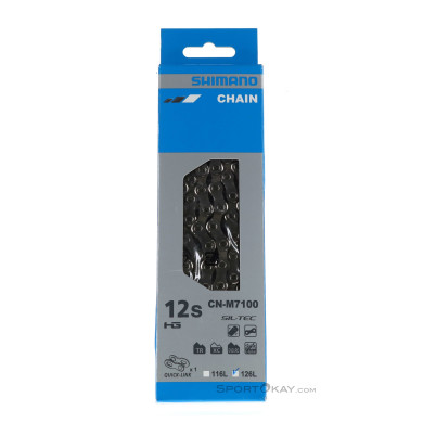 Shimano CN-M7100 12-fach 126GL Kette-Silber-One Size