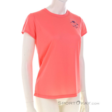 Asics Fujitrail Logo SS Top Damen T-Shirt-Orange-M