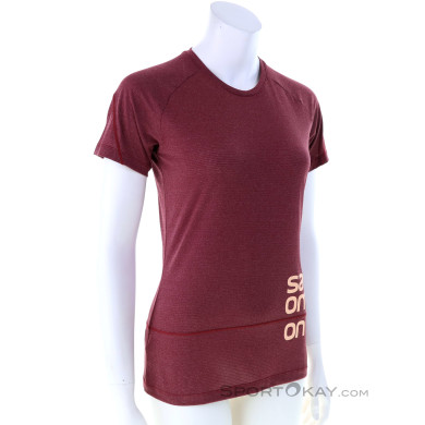 Salomon Cross Run Graphic Damen T-Shirt-Rot-S