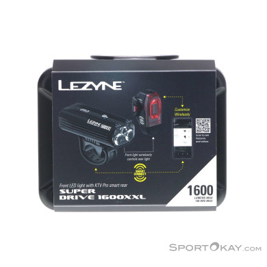 Lezyne Super Drive 1600XXL/KTV Pro Box Fahrradlicht Set-Schwarz-One Size