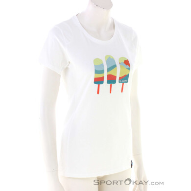 La Sportiva Icy Mountains Damen T-Shirt-Weiss-L