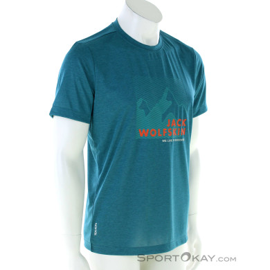 Jack Wolfskin Hiking Graphic Herren T-Shirt-Blau-L