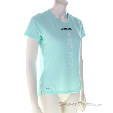 adidas Terrex Agravic Trail Running Damen T-Shirt-Türkis-S