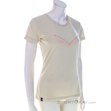 Salewa Pure Eagle Frame Dry Damen T-Shirt-Beige-36