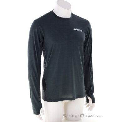 adidas Terrex Xperior LS TEE Herren Shirt-Anthrazit-L
