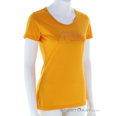 Ortovox 150 Cool Vintage Badge Damen T-Shirt-Orange-L