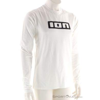 ION Logo L/S Herren Bikeshirt-Weiss-L