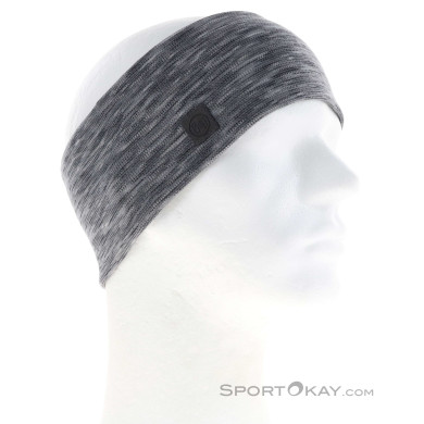 Buff Merino Headband Wide Stirnband-Grau-One Size
