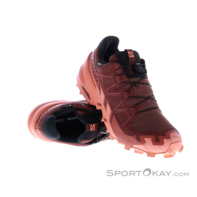 Salomon Speedcross 6 GTX Damen Traillaufschuhe Gore-Tex-Dunkel-Rot-6,5