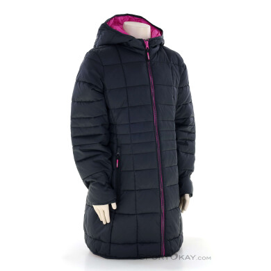CMP Kid Coat Fix Hood Kinder Mantel-Schwarz-140