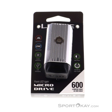 Lezyne Micro Drive 600 XL Fahrradlicht vorne-Silber-One Size