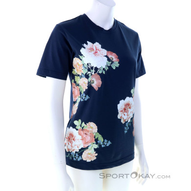 Jack Wolfskin Flower Print Damen T-Shirt-Dunkel-Blau-S