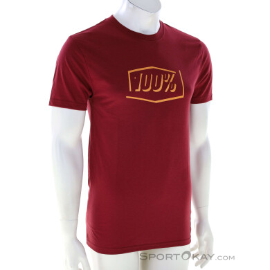100% Phantom Tech T-Shirt-Dunkel-Rot-S