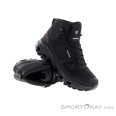 On Cloudrock Mid WP Herren Wanderschuhe-Schwarz-8,5