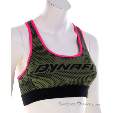 Dynafit Trail Graphic Damen Sport-BH-Oliv-Dunkelgrün-XS