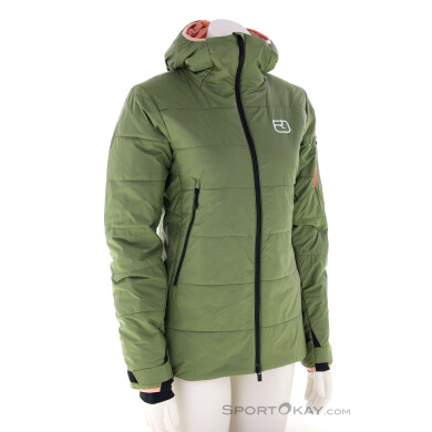Ortovox Swisswool Zinal Damen Skijacke-Oliv-Dunkelgrün-S