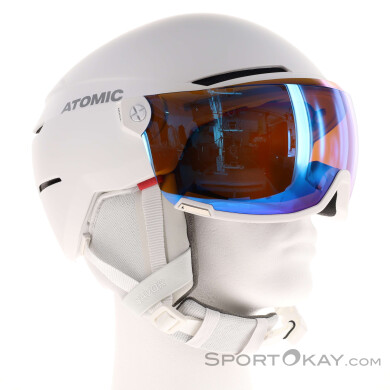 Atomic Savor Visor Stereo Skihelm mit Visier-Weiss-L