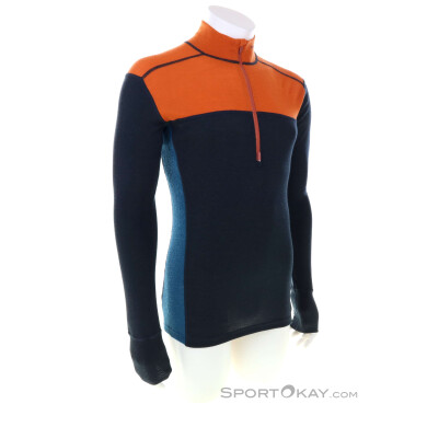 Devold Lauparen Merino 190 Zip Herren Funktionsshirt-Orange-L