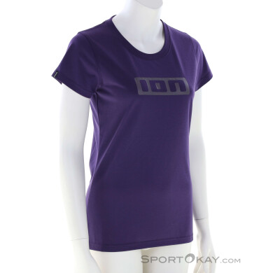 ION Logo DRI SS Damen Bikeshirt-Lila-XS