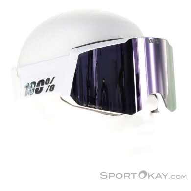 100% Snowcraft S Hiper Skibrille-Weiss-One Size