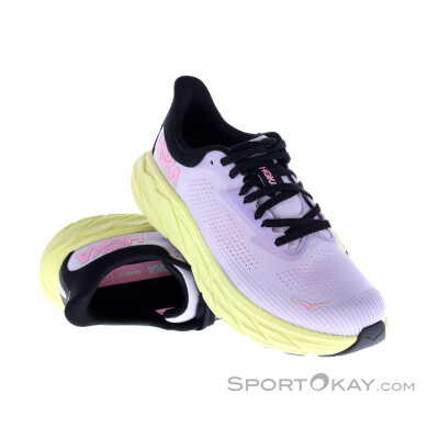 Hoka Arahi 7 Damen Laufschuhe-Pink-Rosa-9