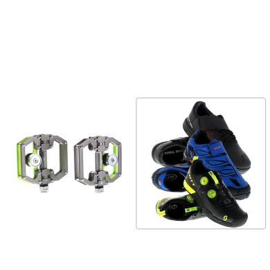 Magnet-Pedale magped & SPD / Click Bike Schuhe SET