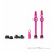 Muc Off Tubeless Valve Kit MTB Ventile-Pink-Rosa-80